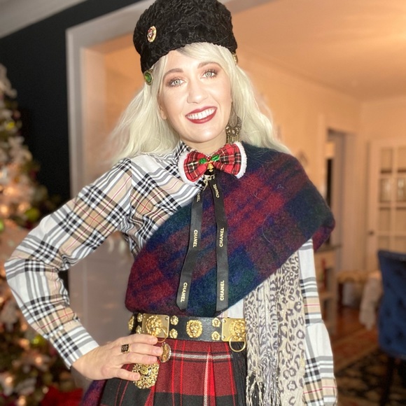 VTG Highland, home industries, 70% mohair, 30% wool woven shawl made in Scotland - Picture 7 of 7